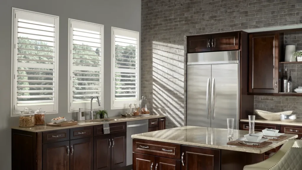 plantation shutters for kitchen