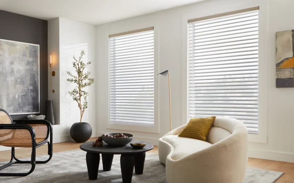 blinds and shades in living room